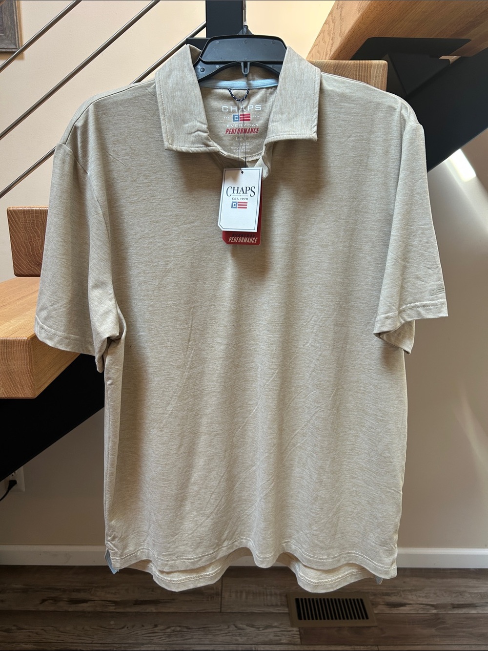 Chaps Men’s Polo Shirt - Beige/Light Tan